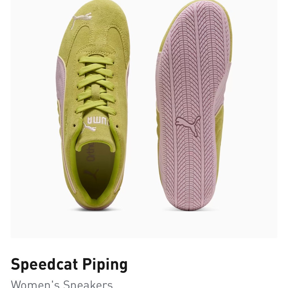 Puma Lime Green and Pink Speedcats - Picture 4 of 4